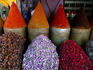 Conical piles of spices at the Herborist al Bahia.