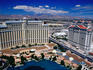 High angle view of Bellagio and Caesars Palace casinos.