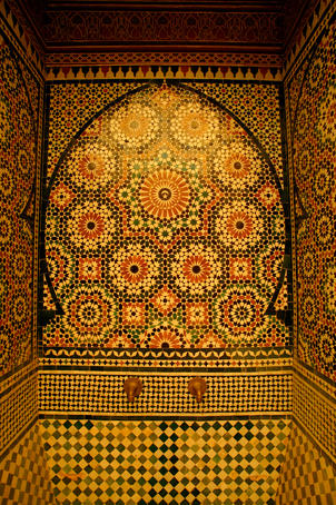 Mosaic fountain at Musee de Marrakesh.