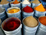 Colourful piles of spices on display in Spice Souk.