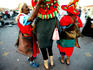 Tourists with waterseller, Djemaa el-Fna.