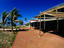 Exterior of Menan Hotel.
