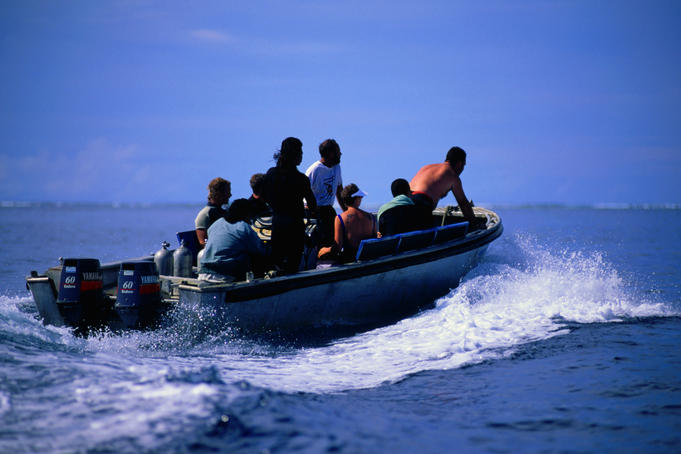 Boat taking divers to dive site.