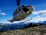 Helicopter on Grizzly Ridge in the Bugaboos.