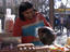 Street vendor in Avenue Las Heras.