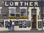 People reading menus outside Lowther public house.