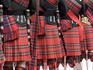 Piping band in kilts on George Square.