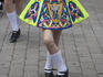 Detail of traditional Irish dancer in motion.
