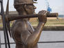 Cardiff Bay statue of miner.