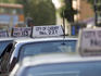 Taxi cabs.