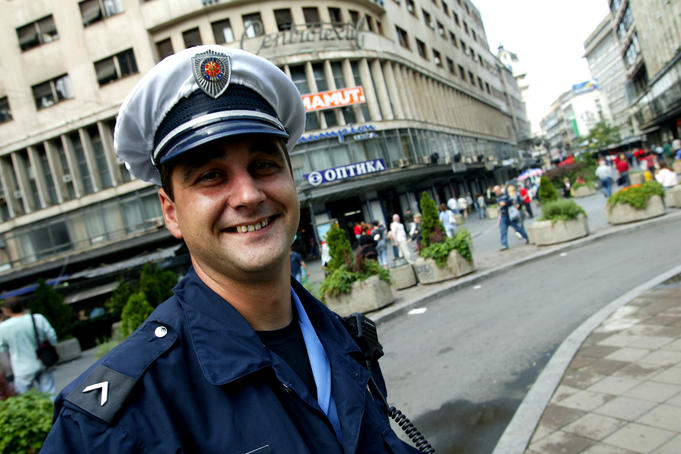 Traffic cop, Trg Republike.