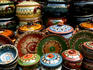 Locally produced pottery for sale at Ladies Market.