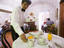 Breakfast service at La Hosteria hotel, Calle Bolivar.