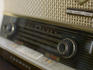 Detail of old radio for sale in Antiguedades El Abuelo antique store.
