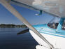 Float plane moored on Lake Hood.