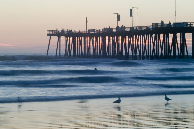 Pier at sunset.