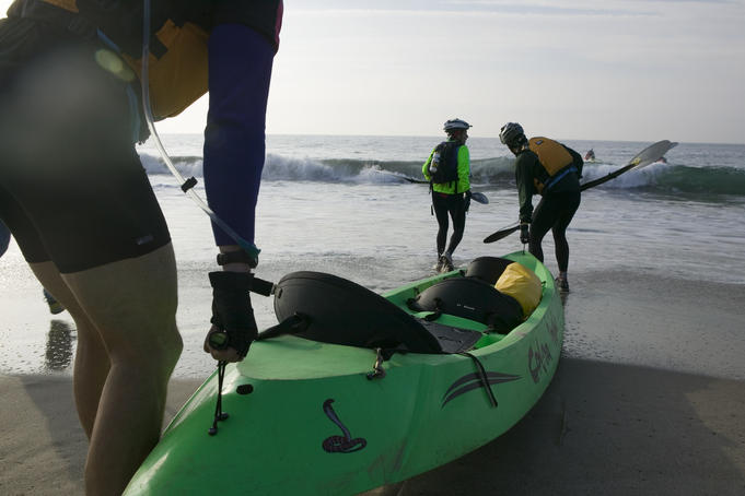 Sea-kayakers in Eco-Challenge endurance race.