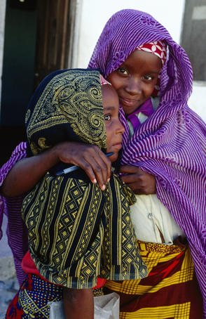 Makua girls in lower bairro, or precinct.