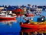 Fishing boats in harbour.