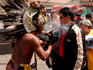 Shaman treats two visitors to Mexico City.