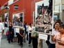 Photo exhibit marking the anniversary of the earthquake in Mexico City.
