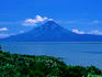 Lake Managua and Momotombo volcano.