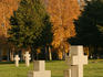 German graves near Soviet War monument.