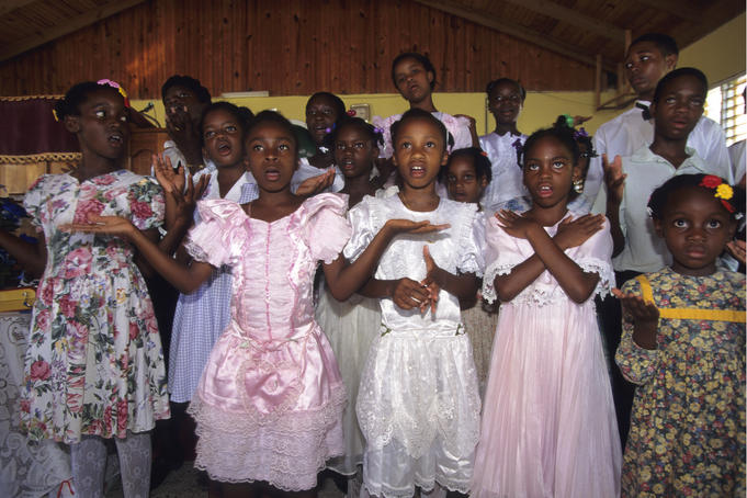 Choirgirls at Sunday Mass, Belmont.