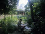 Man reading newspaper in Lou Lim Ieoc Garden.