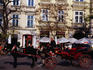 Horse drawn carriage in Main Street Square (Rynek Glowny).