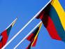 Lithuanian flags at Presidential Palace.