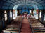 Interior of Mission Sainte Anne of Fernan Vaz, metal church is an 1887 Gustave Eiffel creation.