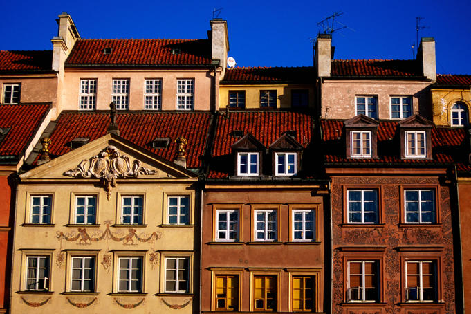 Facades on Old Town Square (Rynek Starego Miasta).