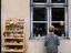 Window shopping on Town Hall Square (Raekoja plats).