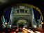 Traffic on Tower Bridge at night.