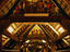 Interior of Spreuerbrucke (bridge) with Meglinger's art on roof.