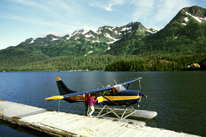 Seaplane at jetty.