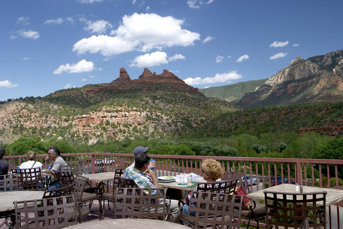 Terrace of restaurant.