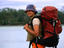 Hiker with backpack.