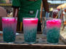 Colourful drinks for sale at Karapan Sapi (traditional event of racing bulls).