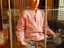 Man meditating in plastic box, Arui Seon Meditation Centre, Insadong.