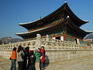 Gyeongbokgung Palace with school kids out front, Gwanghwamun.
