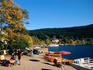People outdoors, relaxing by river Black Forest.