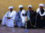 Men smoking water pipes, Egypt