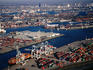 Aerial view of Maasvlakte harbour.