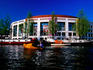 Amstel river and 'Stopera' town hall and opera house.