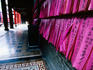 Offerings of red votice paper at Chua Thien Hau, Chinese Temple, in Ho Chi Minh City's Chinatown.