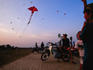 Leveled area of Saigon South , District 7, has become popular weekend kite park (Dong Dieu).