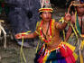 Traditional Yapese dancers in motion, near Colonia.
