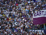 Crowd of people watching Fiorentina-Verona soccer match.